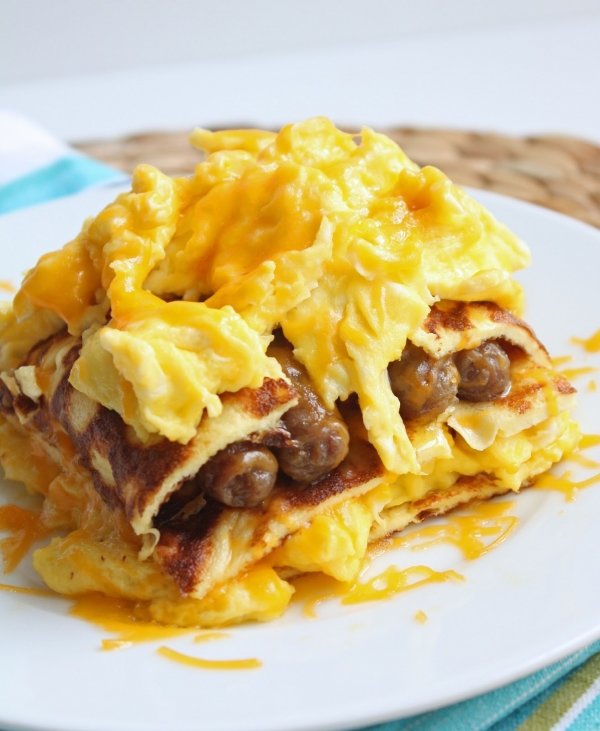 Chile Verde Breakfast Lasagna