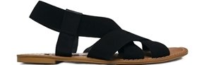 Steve Madden Pauli Multi Strap Black Flat Sandals