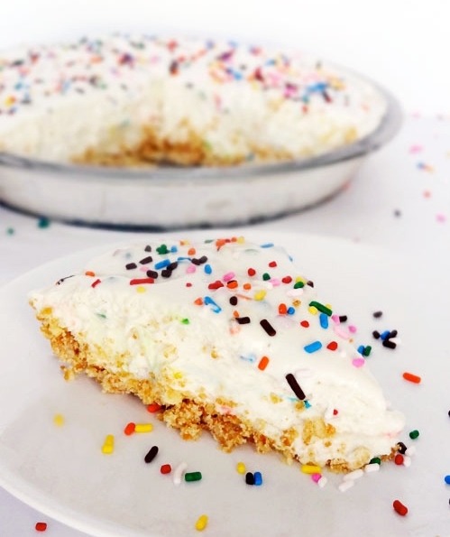 Funfetti Cake Batter Ice Cream Pie