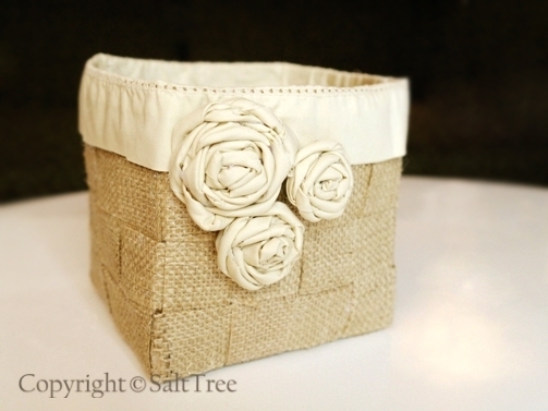 Burlap and Rosette