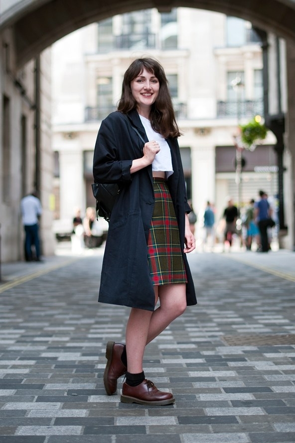 plaid skirt doc martens