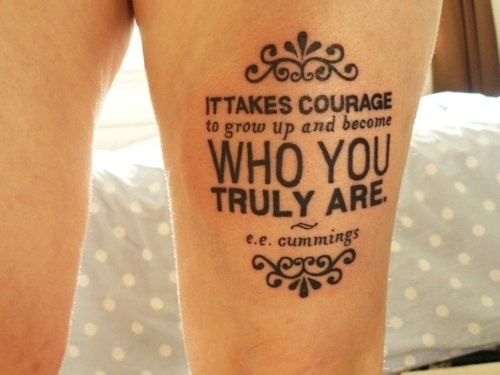 Inspirational Quote Tattoo