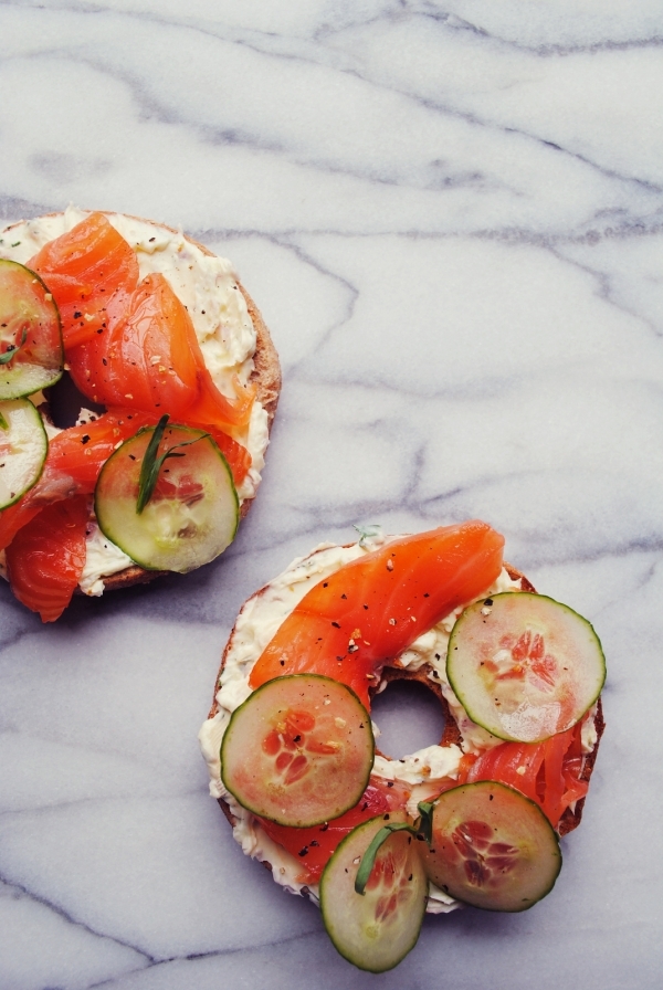 Smoked Salmon and Cream Cheese Bagel