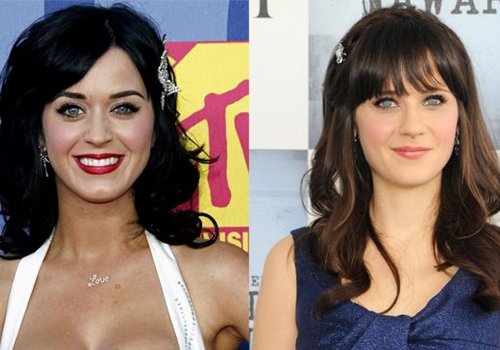 Zooey Deschanel and Katy Perry