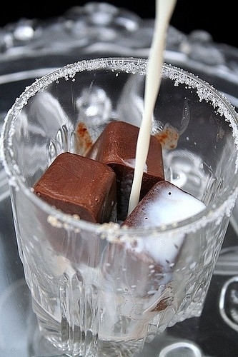 Frozen Chocolate Cubes for Shakes and Smoothies