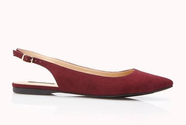 Burgundy Slingback Flat Shoes - 7 Elegant Slingback Shoes to Wear…