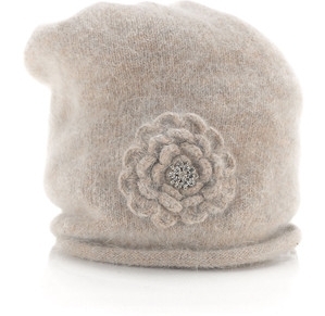 Angora Corsage Baggy Beanie