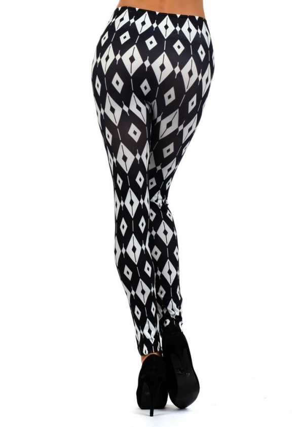 Diamond Geometric Print Leggings