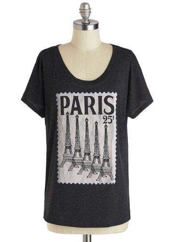 Modcloth Postcard from Paris Top