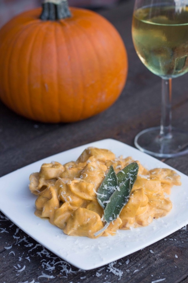 Tortellini with Pumpkin Alfredo Sauce