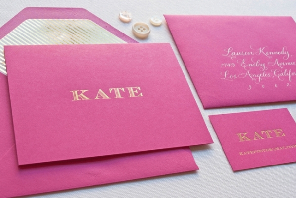 Pink Stationery