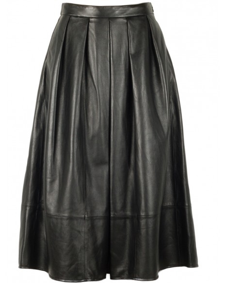 Leather Midi Skirt