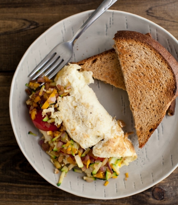 Loaded Veggie Omelets