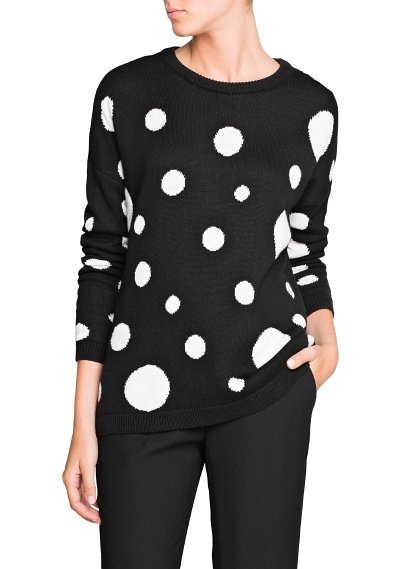 Polka Dot Print Sweater