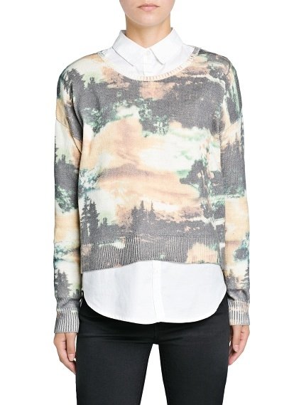 Landscape Print Sweater