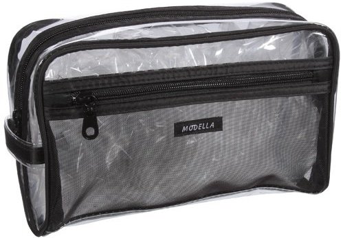 Modella Transparent/Black Makeup Bag