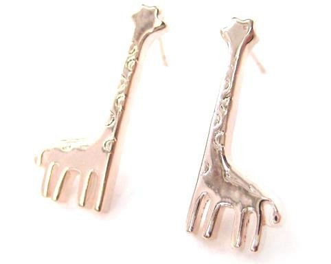 Giraffe Earrings in Rose Gold