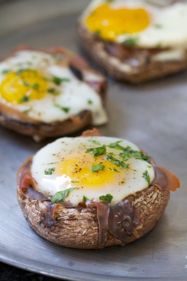 Microwave Mushroom Egg Bake