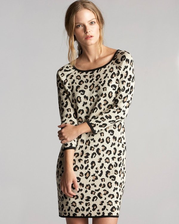 animal print sweater dress