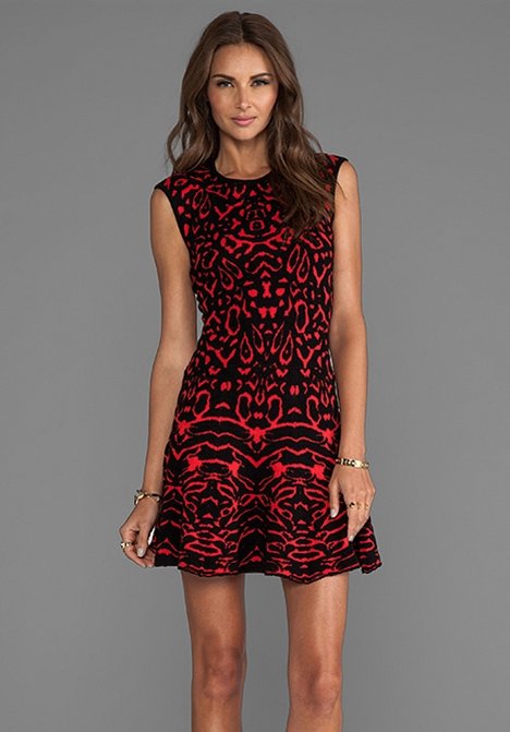 Torn by Ronny Kobo Animal Jaquard Malu Dress