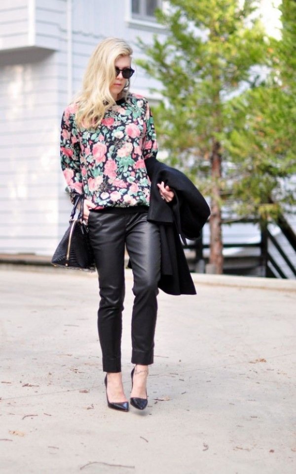 7 Street Style Ways to Wear Leather Pants during the Day