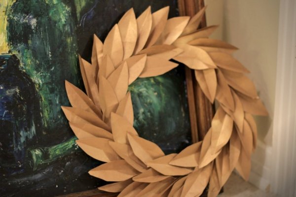 Paper Bag Wreath