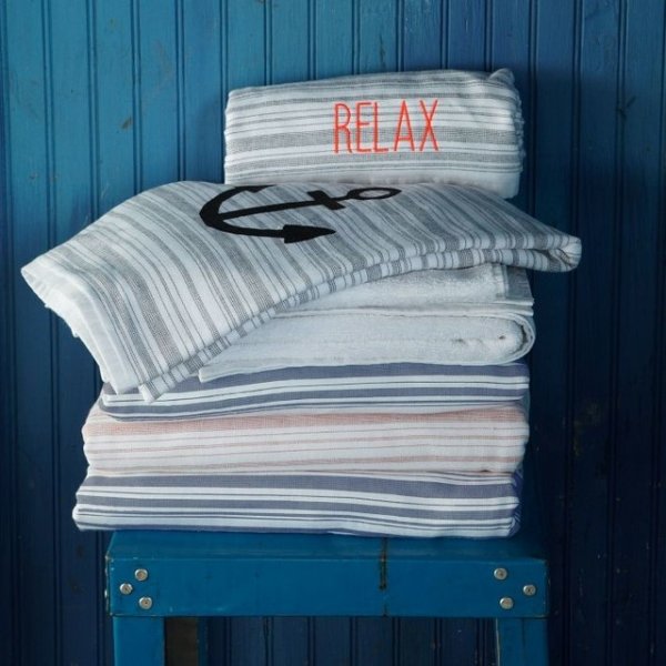 West Elm Spa Stripe Beach Towel