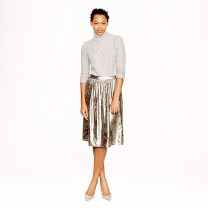 J.Crew Collection Gilded Paisley Skirt