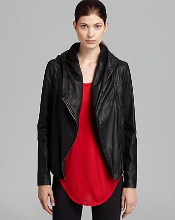 HELMUT Helmut Lang Washed Leather Moto Jacket