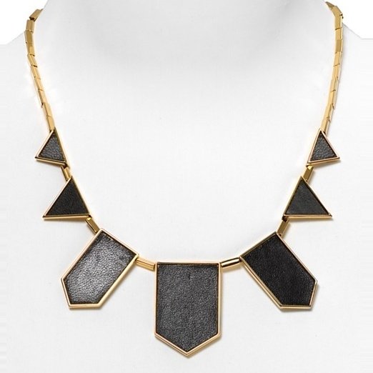 House of Harlow 1960 Leather Drop Necklace