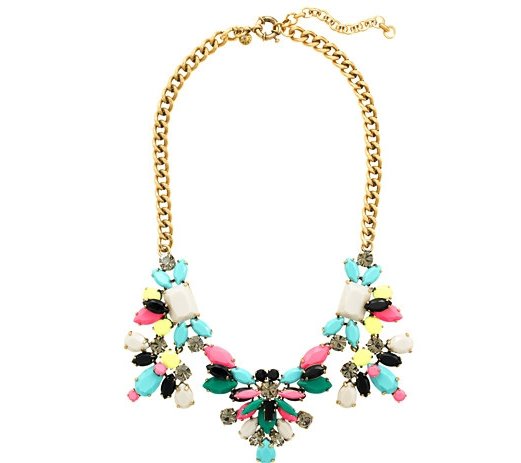 J.Crew Technicolor Floral Necklace