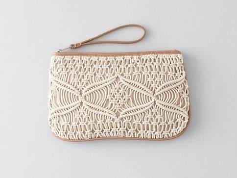 Loft Macrame Zip Pouch