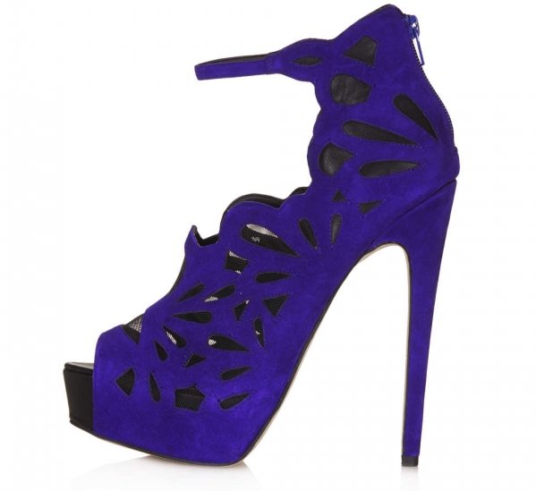 Sadie Lazercut Peep Toe Heels