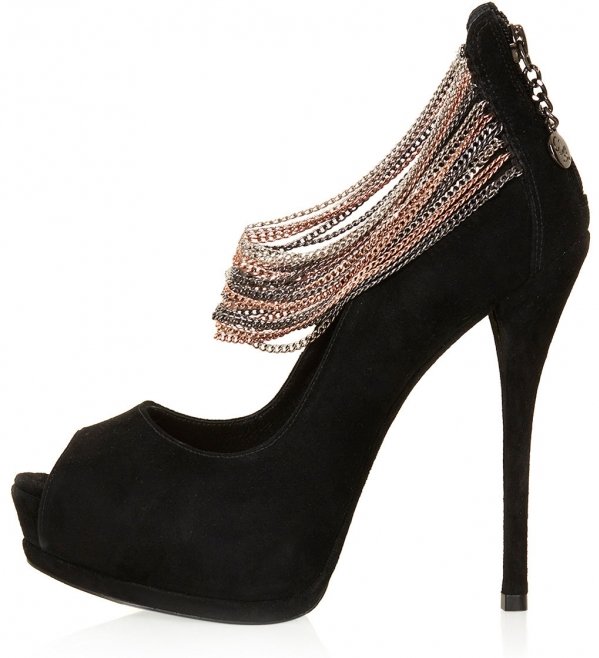 Chain Peep Toe Shoes