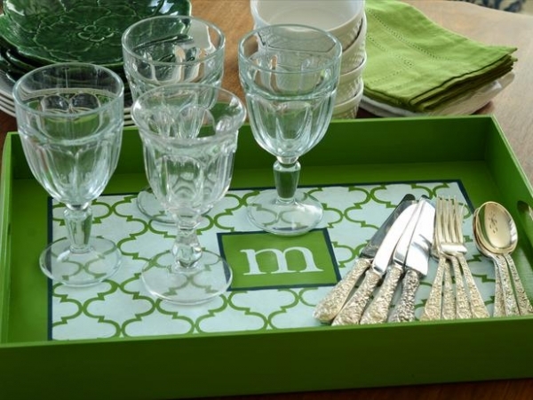 Monogrammed Serving Tray