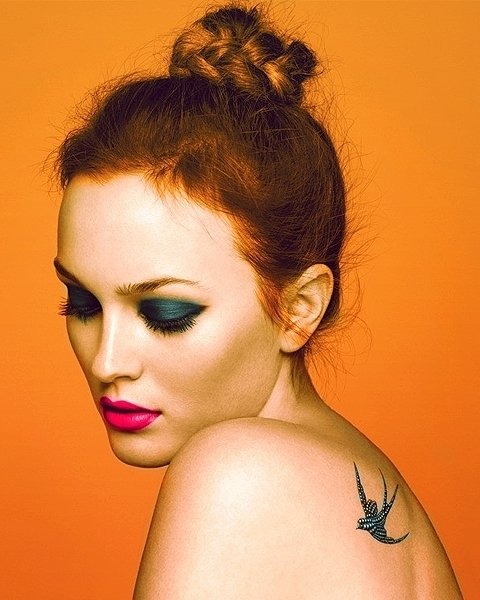 Leighton Meester’s Back Tattoo