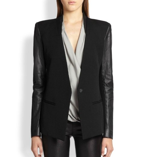 Helmut Lang Wool & Leather Blazer