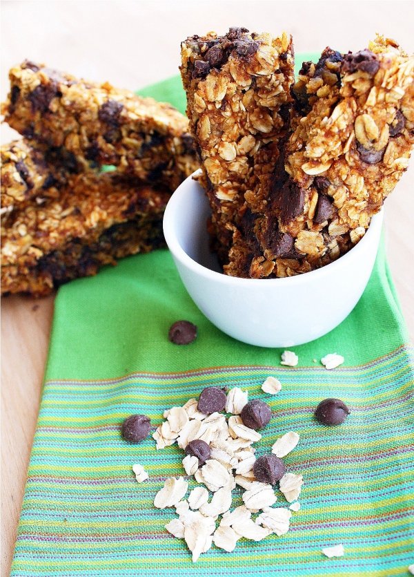 Chocolate Chip Gingerbread Granola Bars