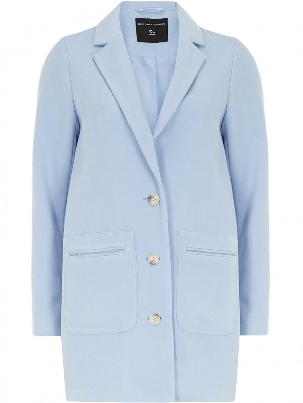 Light Blue Boyfriend Coat