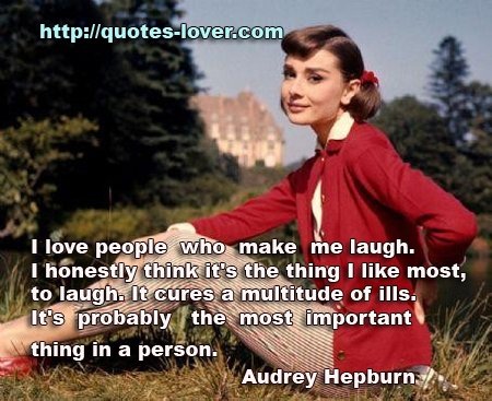 audrey hepburn quotes about laughter