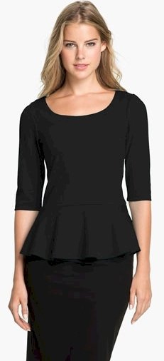 Bobeau – Ponte Peplum Top