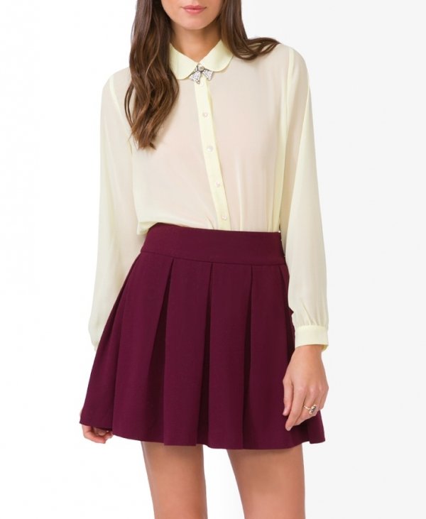 Forever 21 – Sheer Peter Pan Collared Shirt