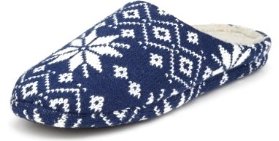 Fair Isle Mule Slippers by M & S