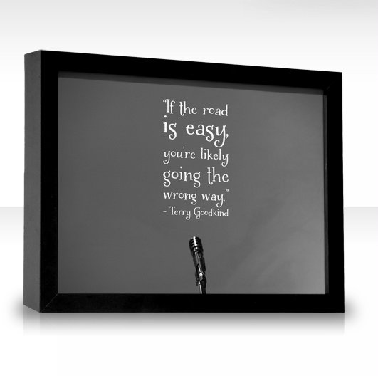 “if the Road is Easy, You're Likely Going the Wrong Way.” - Terry Goodkind