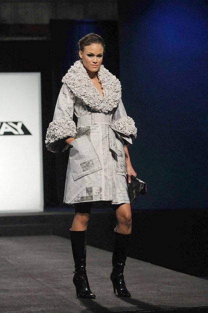 Irina Shabayeva's Newspaper Coat