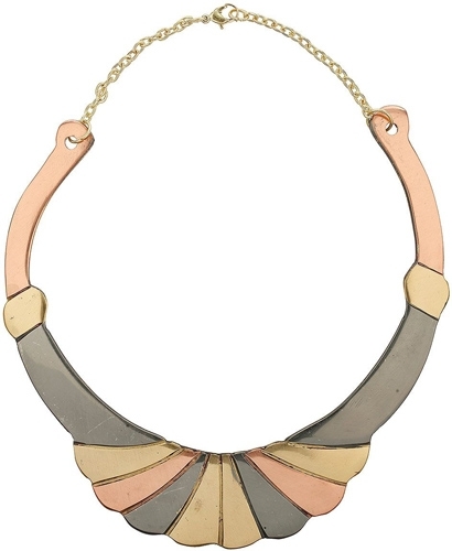 Topshop Deco Mixed Metal Torque Necklace