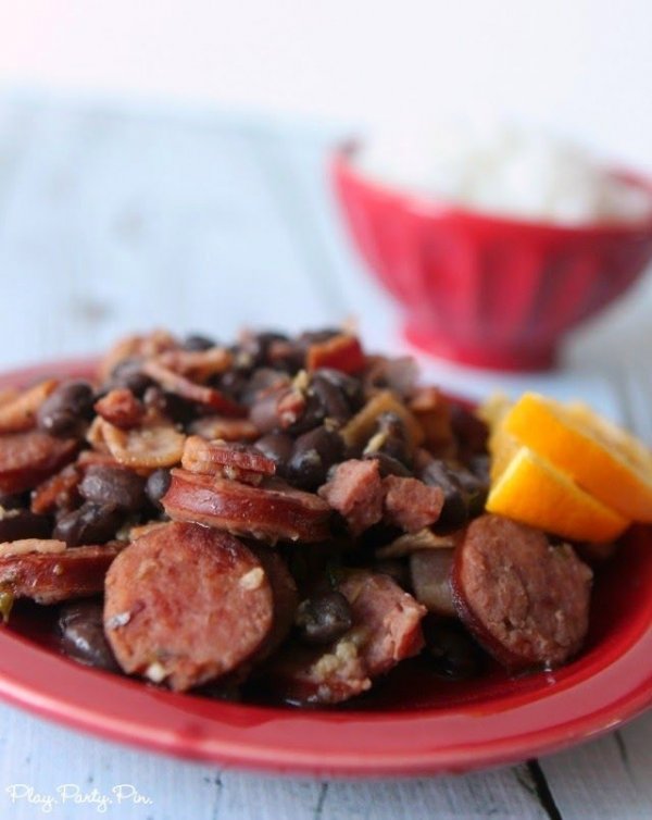 Brazilian Beans and Rice with Sausage