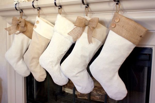 Burlap Christmas Stockings