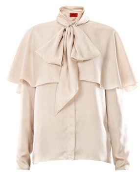 Lanvin Silk Twill Bow Blouse