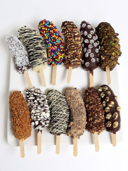 Chocolate Covered Frozen Bananas